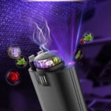 5-in-1 Retractable Fast Car Charger with Aromatherapy & Starry Projector