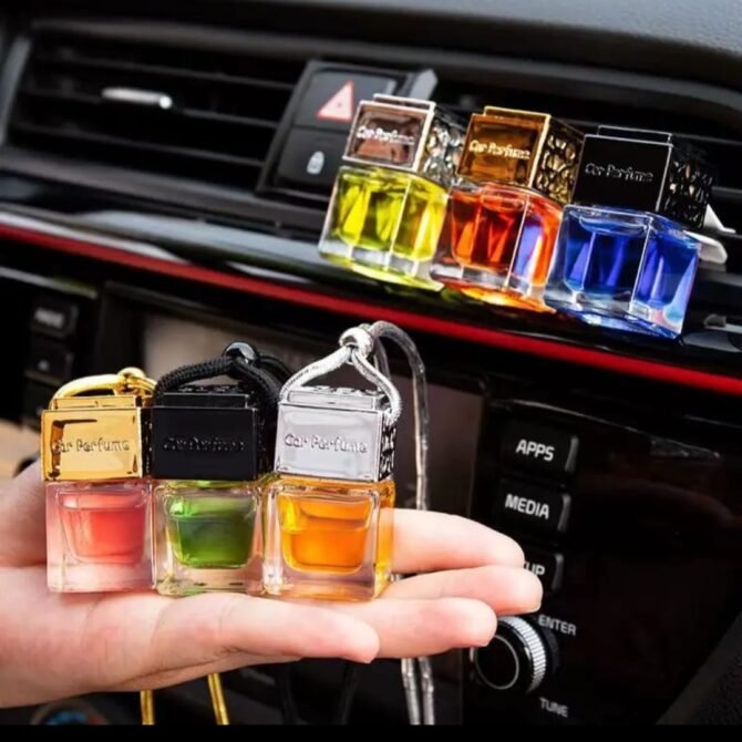 Premium Crystal Car Perfume Diffuser – Natural Essential Oil Air Freshener (Vent Clip & Hanging)