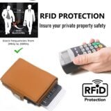 Smart Pop-Up RFID Leather Wallet with Zipper Coin Pocket