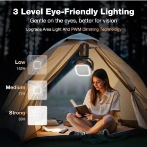 Ultimate 20,000mAh Camping Fan with Tripod & Light – Fast Charging, Auto-Oscillating & Ultra-Quiet
