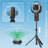 Ultimate 20,000mAh Camping Fan with Tripod & Light – Fast Charging, Auto-Oscillating & Ultra-Quiet