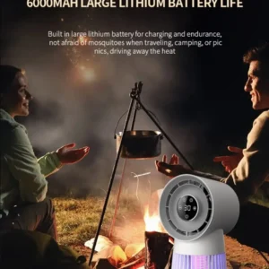 2-in-1 Portable Bladeless Fan & Mosquito Killer Lamp (6000mAh)