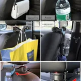 2-in-1 Car Headrest Hook & Phone Holder