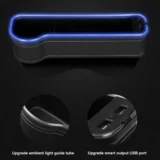 Premium LED Car Seat Gap Organizer – Dual USB Charging, Cup Holder & Ambient Lighting