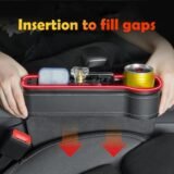 Premium LED Car Seat Gap Organizer – Dual USB Charging, Cup Holder & Ambient Lighting